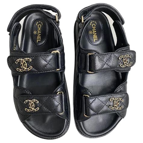 chanel grand dad sandals|Chanel velcro sandals 2020 price.